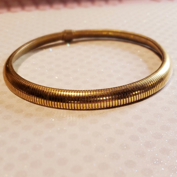 Vintage Retro Gold tone Choker Necklace - Picture 5 of 6